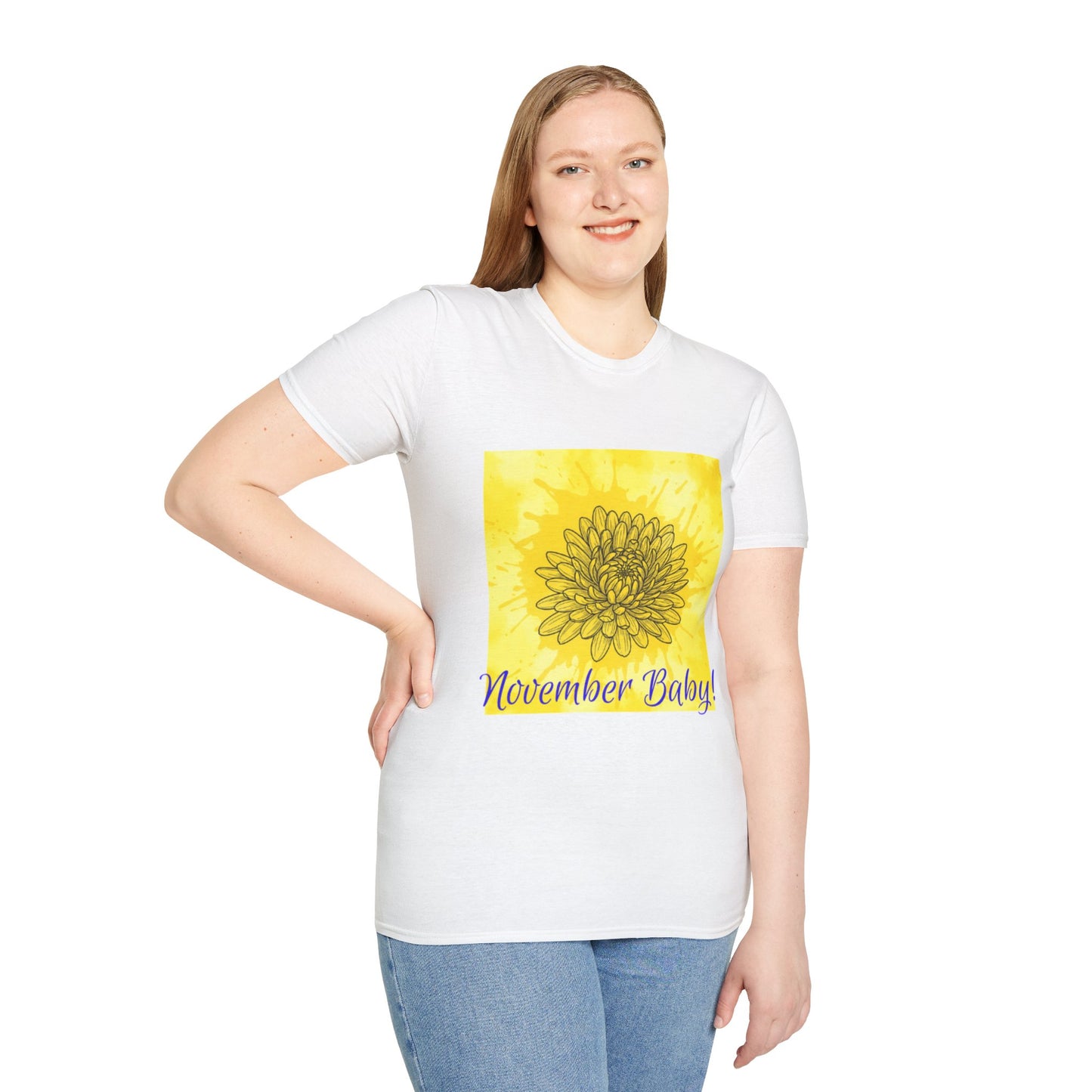 November Baby! Unisex Softstyle T-Shirt, Birthday Gift, Casual Wear, Baby Shower Gift